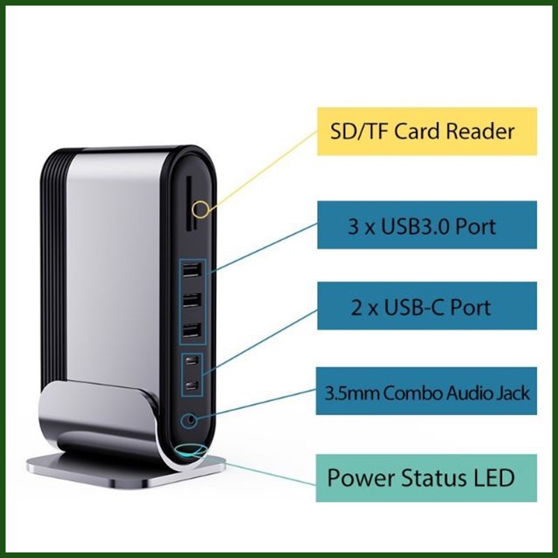 Bộ chuyển đổi Adapter Hub Baseus Work Station 16 in 1 mở rộng kết nối Lan,TF, AUX,HDMI,