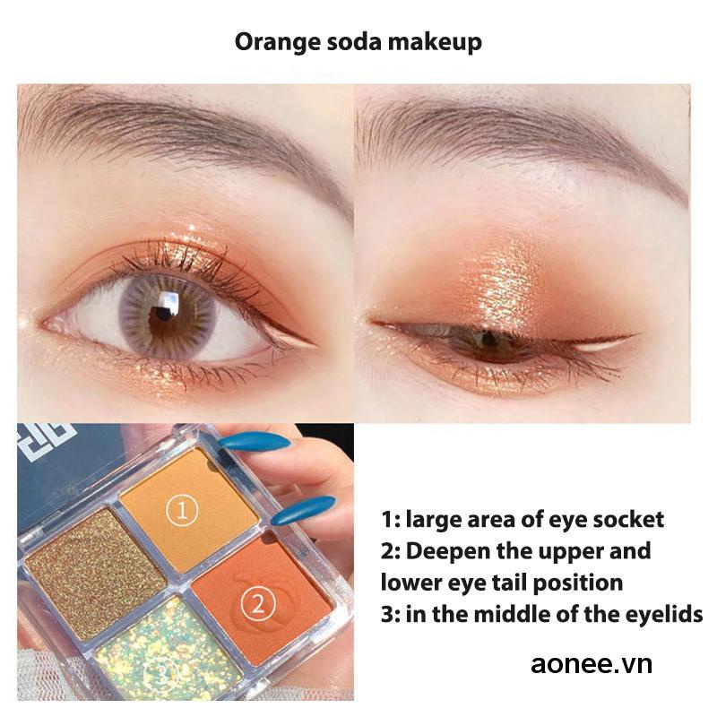 ✨✨Bảng Phấn Mắt 4 Ô Dikalu Pumpkin Wine Red