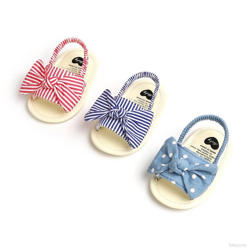 Giày Sandal Chống Trượt Thoáng Khí Đính Nơ Xinh Xắn Cho Bé Gái