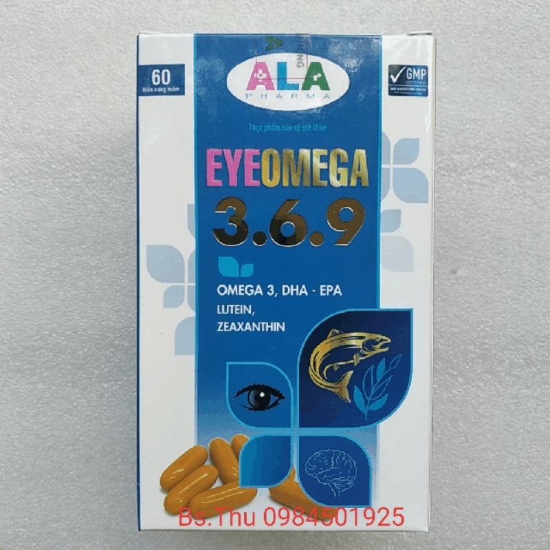 ALA EYEOMEGA 3.6.9 bổ sung omega-3, omega-6, omega-9 và một số dưỡng chất giúp mắt sáng não khỏe