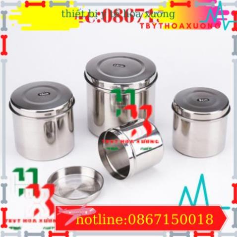 Hũ Đựng Bông Cồn Y Tế- Inox 304