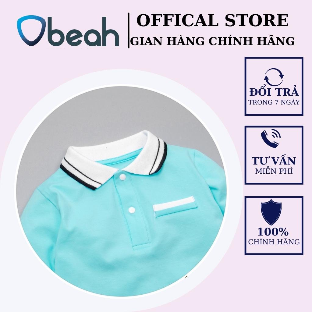 Body cho bé trai, Bộ body polo màu xanh da trời chất liệu cotton organic Fullsize 59 đến 90 cho bé yêu từ 0 đến 24 tháng