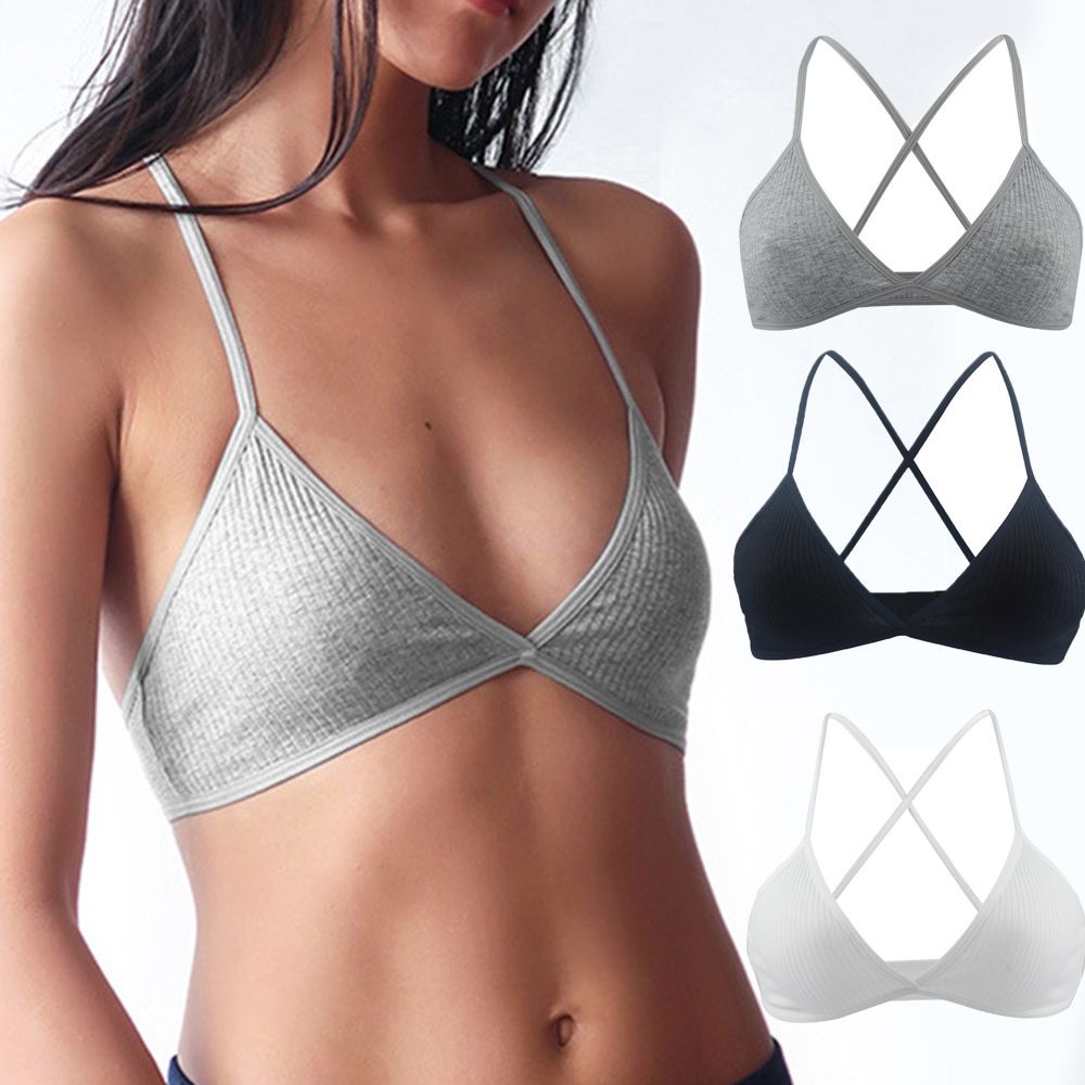 Áo lót tam giác cổ chữ v sâu bằng nylon siêu mỏng thoải mái nhiều màu cho nữ