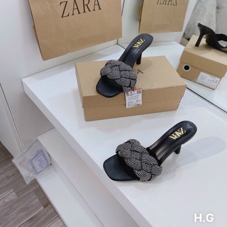 Guốc zara quai tết đá fullbox