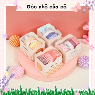 Set 5 băng dán washi tape màu cơ bản Gocnhocuaco0 VPP0114