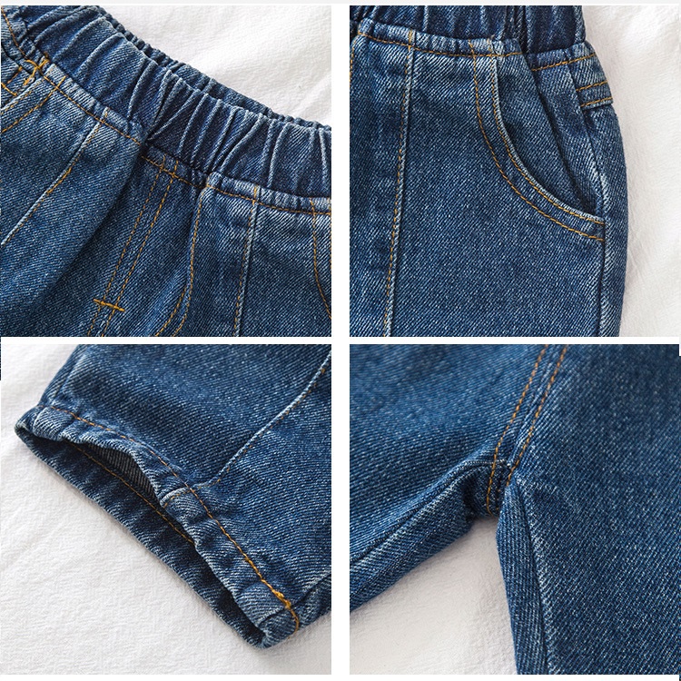 Quần bò bé trai hàn quốc short jean cho trẻ em 2 đến 7 tuổi SKIDS