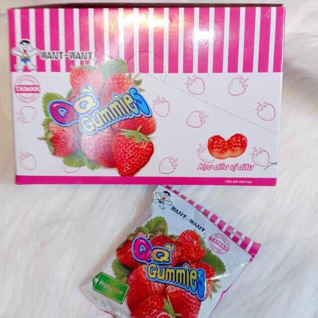 Kẹo Dẻo Trái Cây Tươi TAIWAN QQ' Gummies Fruit Juice Vị Cam / Dâu / Nho / Việt Quất  20 gram-[FREE SHIP] TỪ ĐƠN 50K