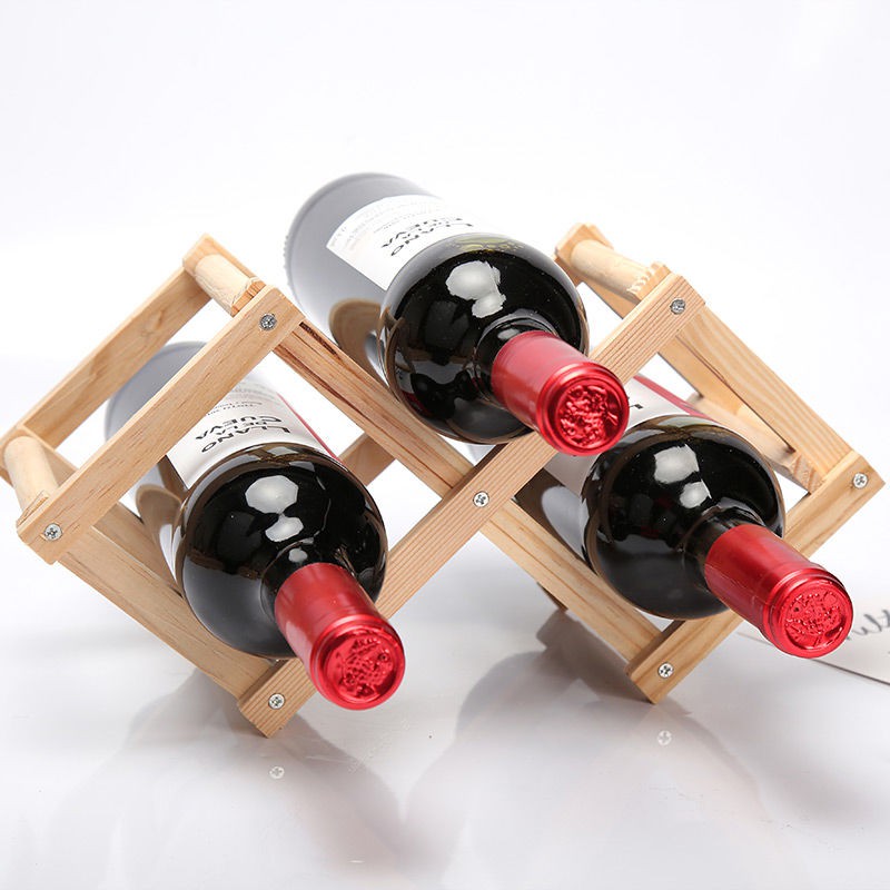 ㍿♦Giá rượu bằng gỗ nguyên khối Châu Âu trang trí sáng tạo kệ rắn trưng bày tại nhà để chai trong phòng khách <
