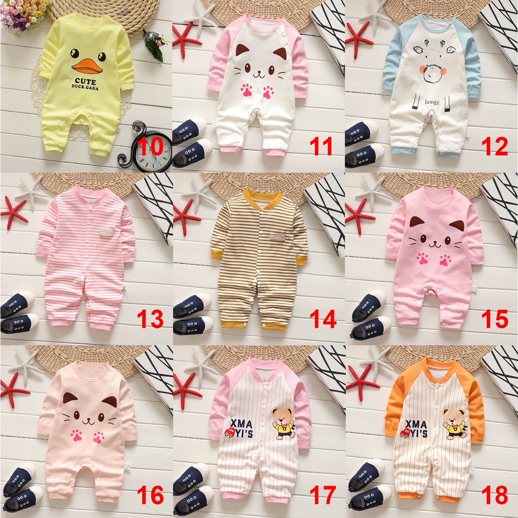 Combo 3 bộ Body Cotton hàng Quảng Châu bé trai bé gái TTS170