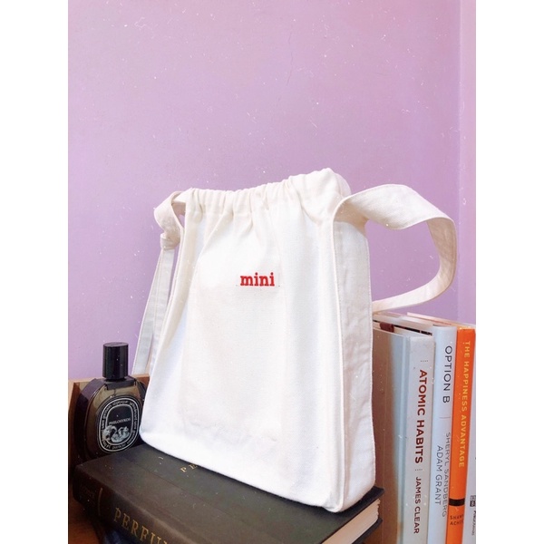 Túi MINI tote đi biển xinh xắn, quai đeo vai, nhiều ngăn, canvas dày đẹp 2023