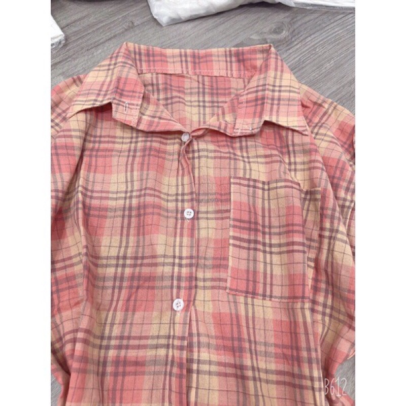 Sét áo sơ mi đũi caro + quần leggin dài ❤️ AL1_17