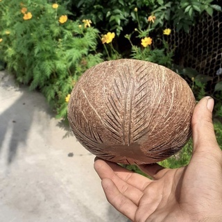 Tô gáo dừa khắc lá dừa