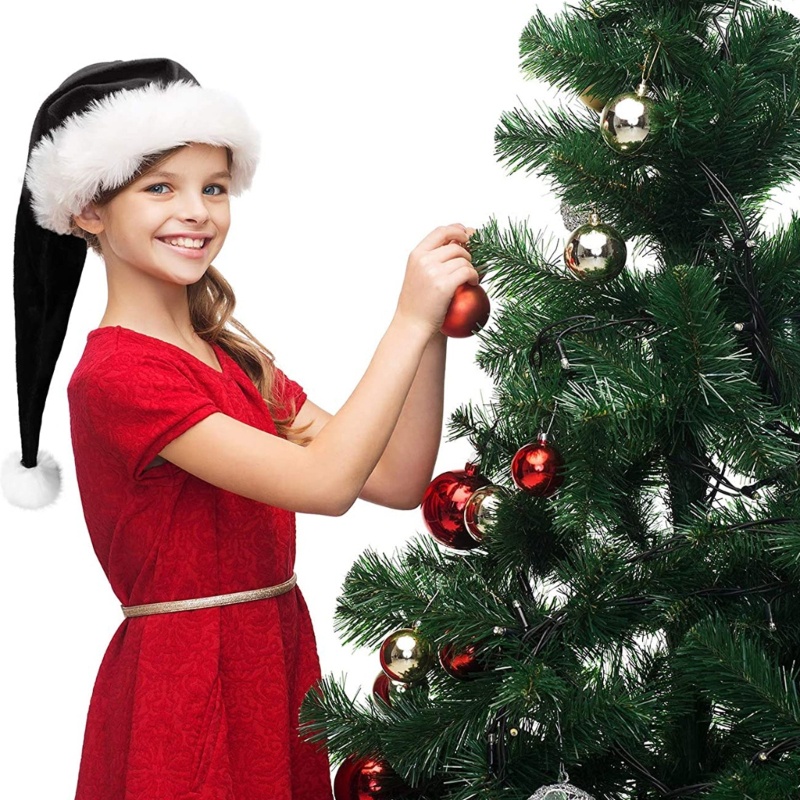 Mũ Ông Già Noel / Năm Mới Bằng Lông Nhung Dễ Thương Xinh Xắn