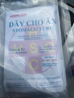 Dây cho ăn số 6 trẻ em như hình (túi 10 cái )