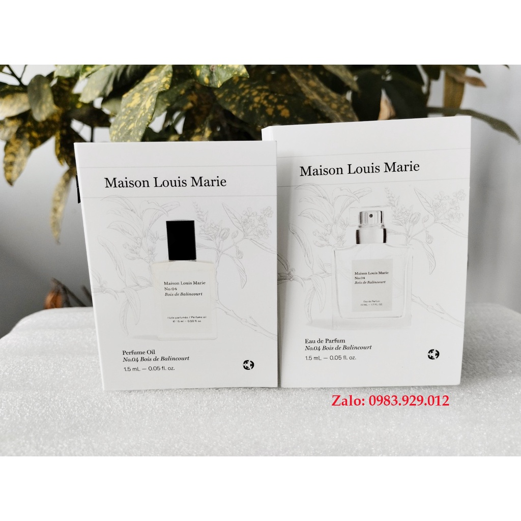 Mẫu thử nước hoa Vial Maison Louis Marie No.04 Bois de Balincourt