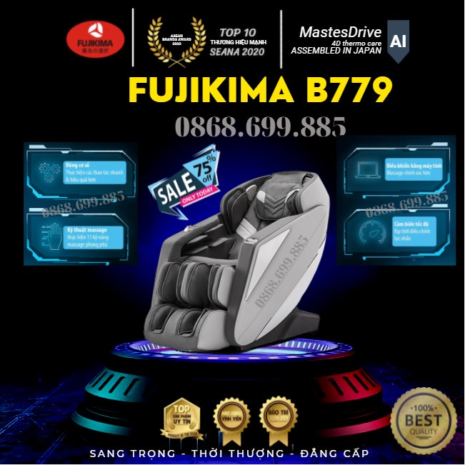 FUJIKIMA B779 - Điều khiển bằng giọng nói Tiếng Việt - [HÉ LỘ] ƯU ĐÃI BỐC THĂM TRÚNG THƯỞNG - Gọi: O⑻⑹⑻.⑹⑼⑼.⑻⑻⑸