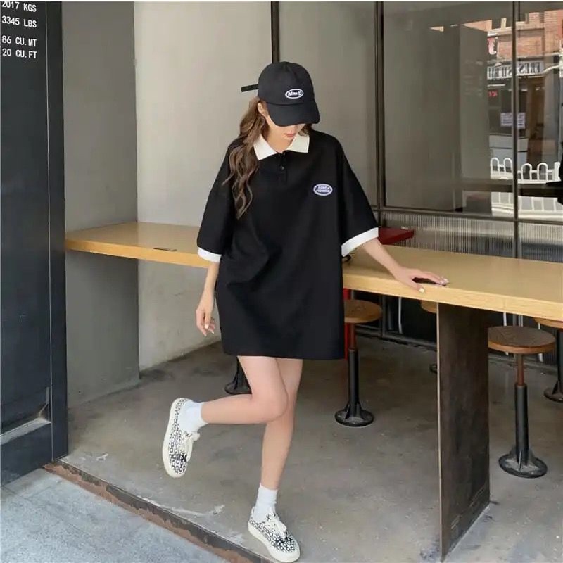 Áo polo Tay Ngắn Dáng Rộng Thiết Kế Mới Thời Trang Dành Cho Nữ