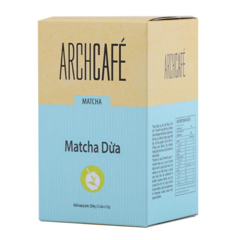 [HSD 18/07/2022] Matcha Dừa Archcafe trà hòa tan hộp 12 gói | BigBuy360 - bigbuy360.vn