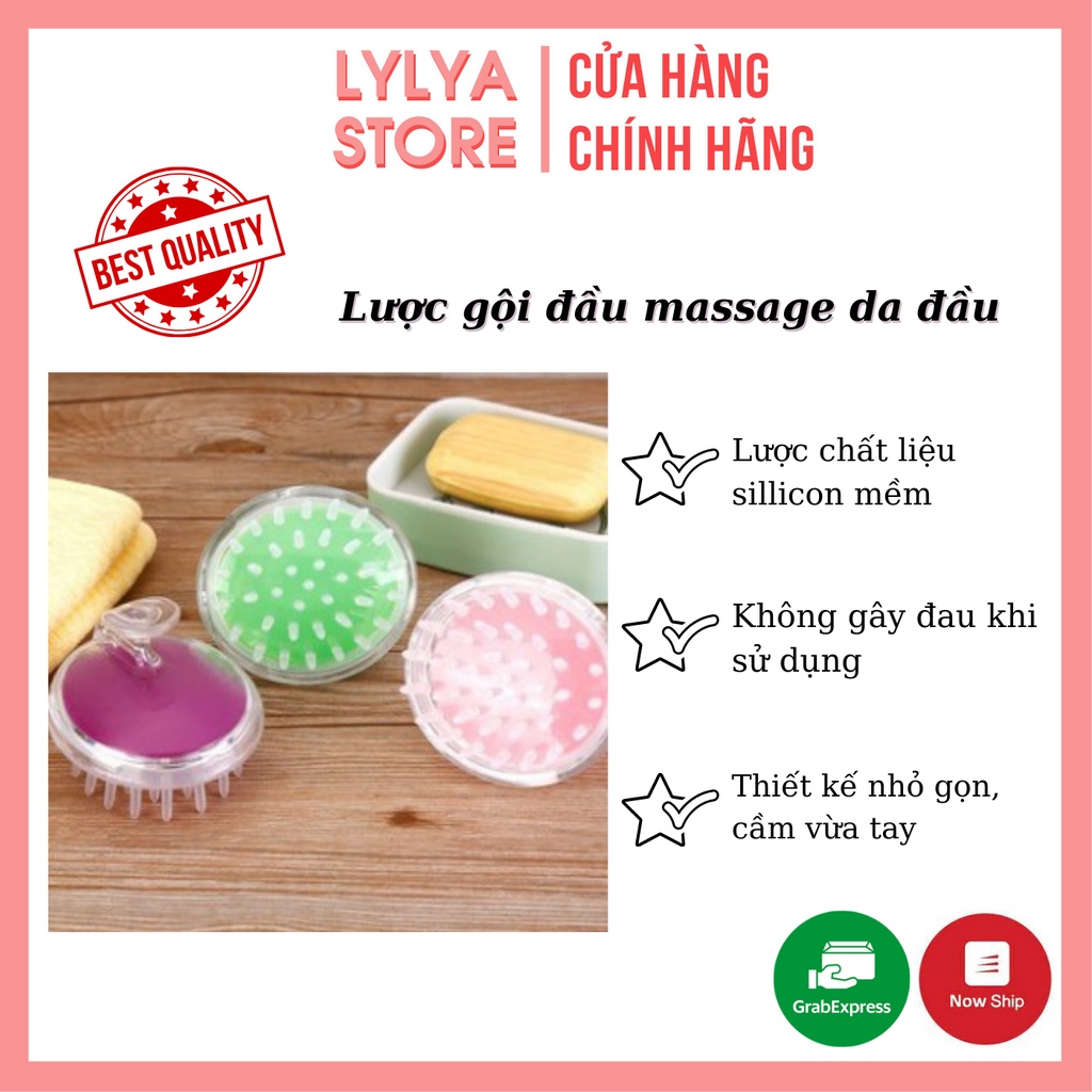 Lược mát-xa da đầu kết hợp cùng kem tẩy tế bào chết cho tóc và da đầu Lylya Store