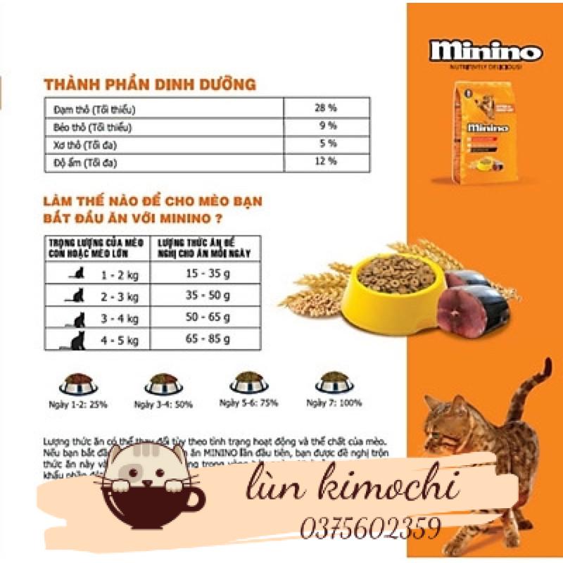 Thức ăn meo Minino Tuna 480g (vị cá ngừ)