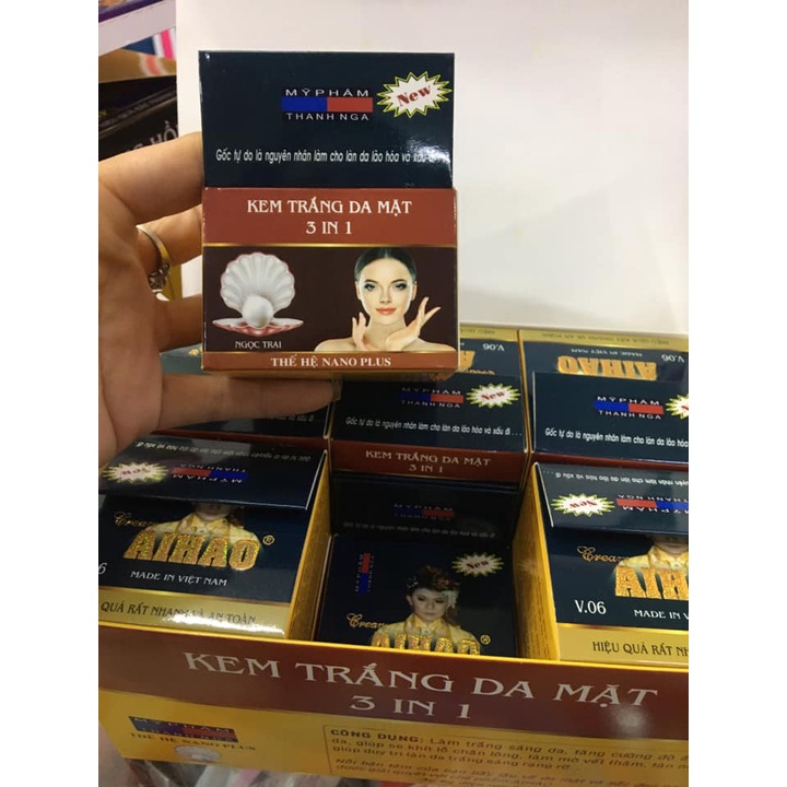 Kem AIHAO Trắng Da Mặt 3in1 V06 10g