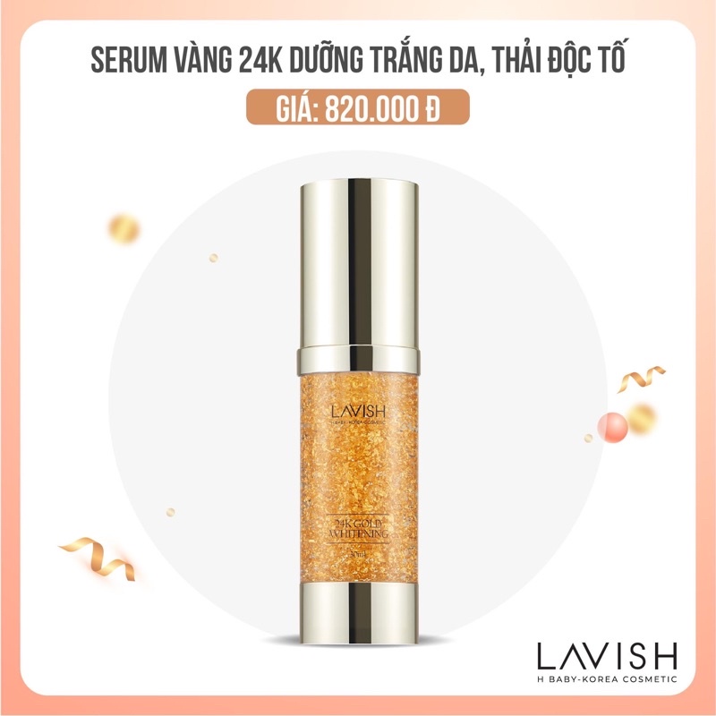 Serum vàng 24k thải độc,làm trắng,thu nhỏ lỗ chân lông Lavish H Baby ( Korea)