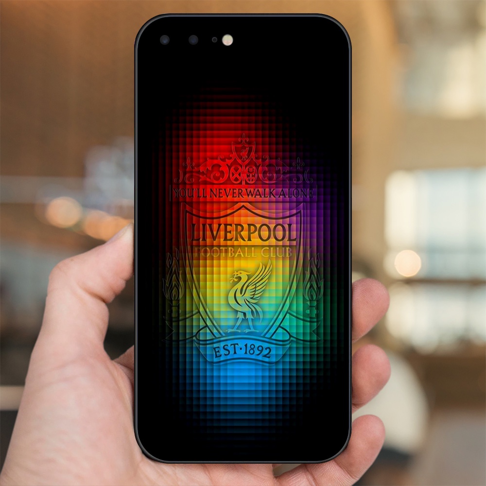 Ốp lưng iPhone 7 Plus, 8 Plus dẻo đen cạnh vuông in hình Liverpool FC