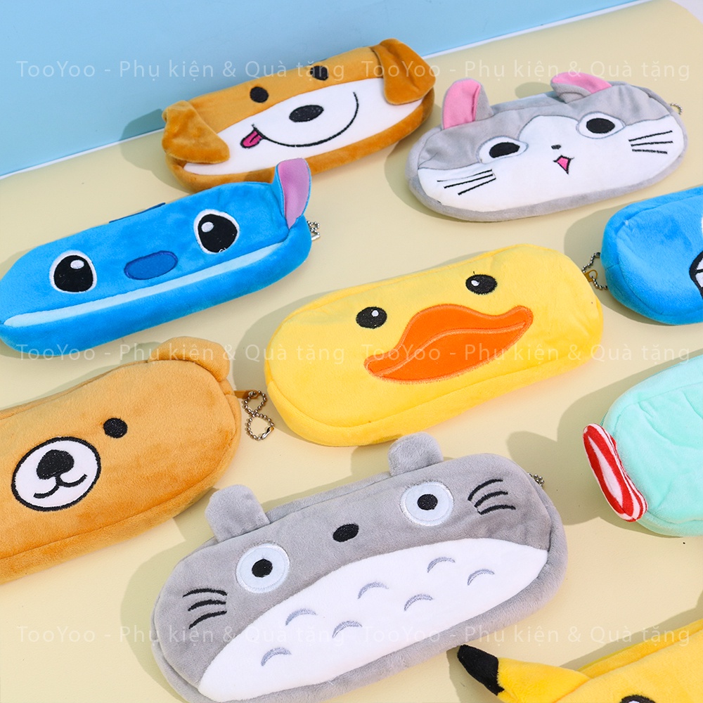 Hộp bút, bóp viết vải lông nhiều mẫu dễ thương cute TooYoo BK00487