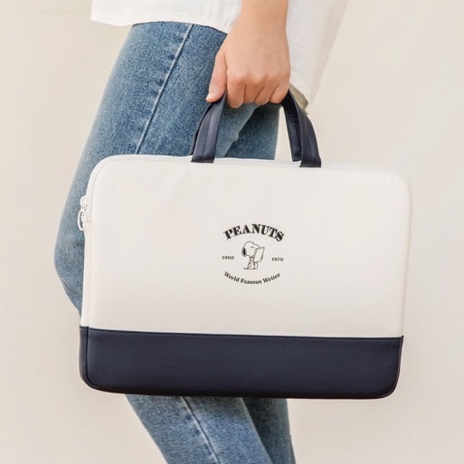 Túi Đựng Laptop/Máy Tính Bảng 10/13/15 inch In Chữ Snoopy Phong Cách Hàn Quốc Chống Thấm Nước