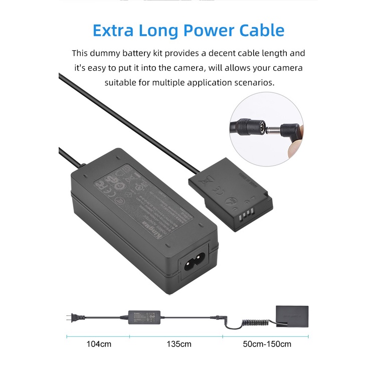 Bộ Pin Dummy Kingma for Canon LP-E17 + Nguồn Adapter