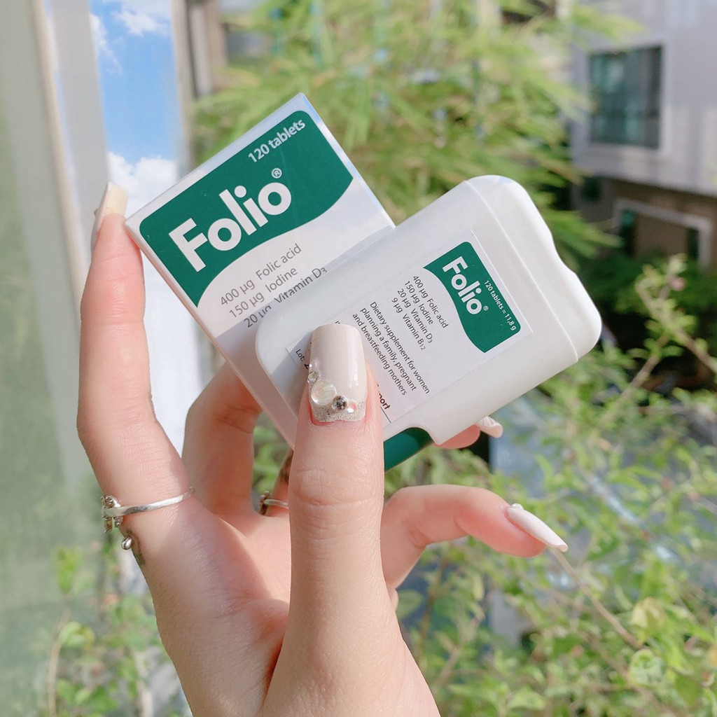 Viên uống bổ sung Acid Folic cho mẹ bầu Folio® - Hộp 120 viên-sử dụng được 4 tháng