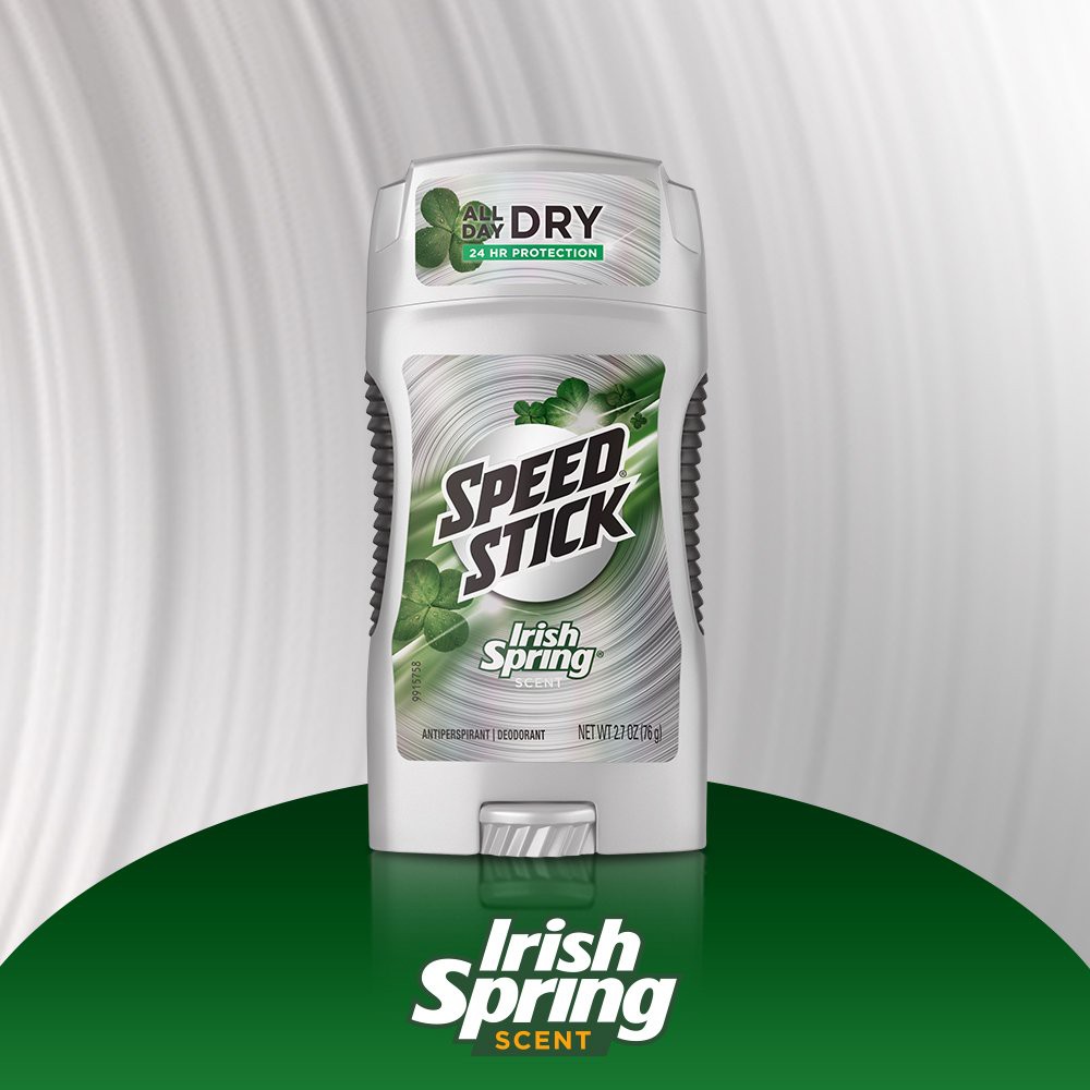 LĂN SÁP KHỬ MÙI NAM không bết Speed Stick Antiperspirant and Deodorant Irish Spring Original 76g (Mỹ)