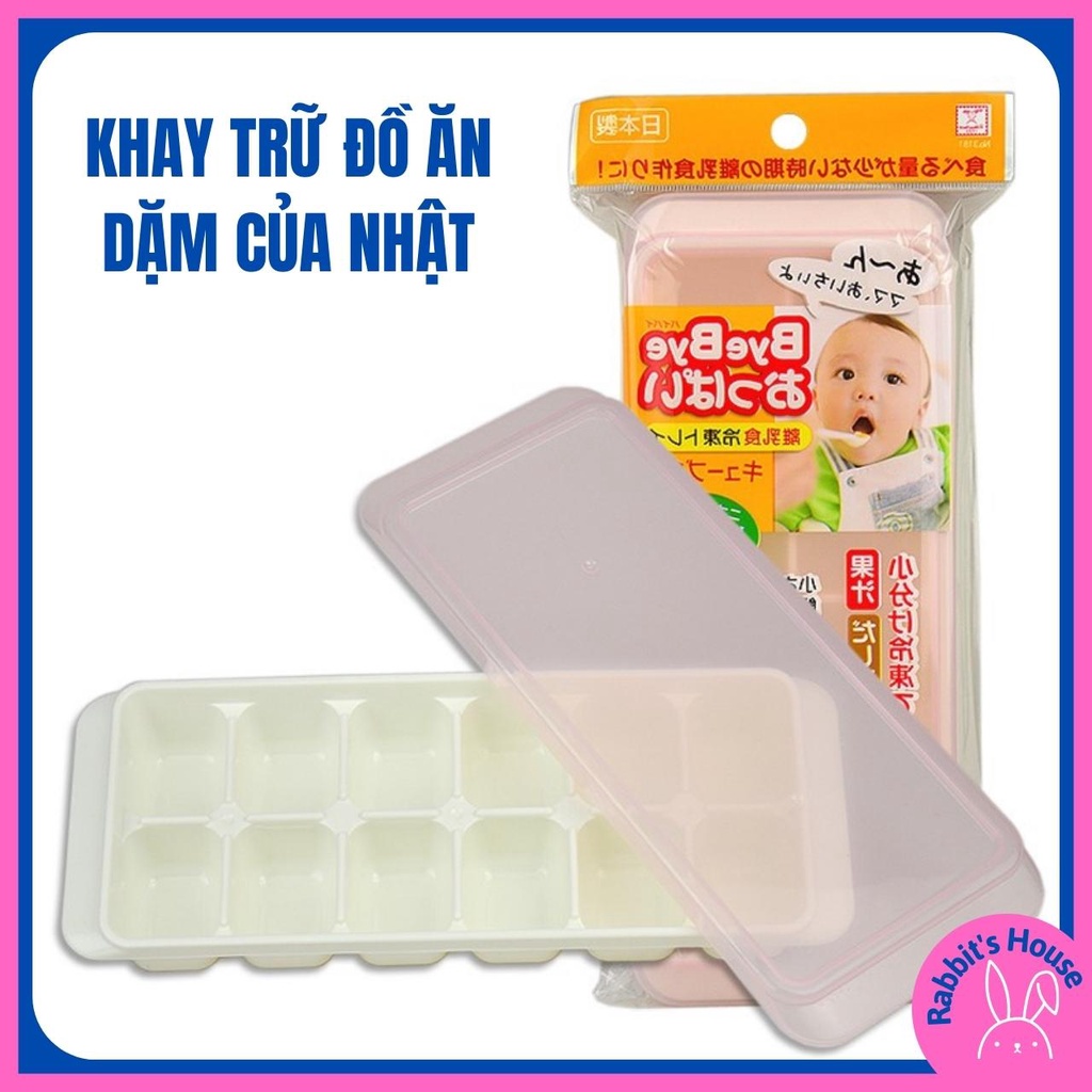 Khay Trữ Đông Đồ Ăn Dặm Của Nhật, Có Nắp Đậy Cho Bé