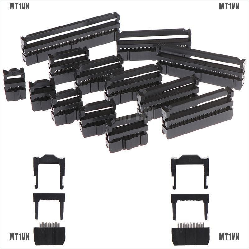 Bộ 10 đầu nối dây cáp 6/8/10/12/14-50pin Idc 2.54mm