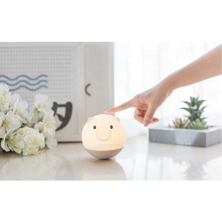 Đèn ngủ silicon hình con heo ngộ nghĩnh, siêu cute