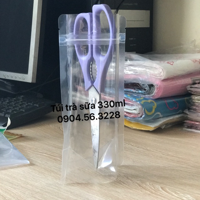 Túi zipper đáy đứng 2 mặt trong size 100gr đựng ngũ cốc