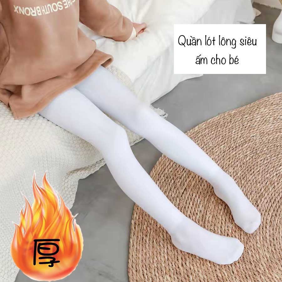 Quần tất lót lông cừu dày dặn giữ ấm thời trang Hàn Quốc cho bé gái