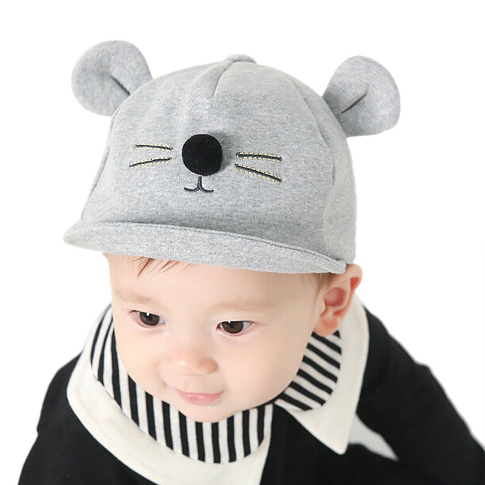 Nón lưỡi trai vải cotton mềm mại dễ thương cho bé