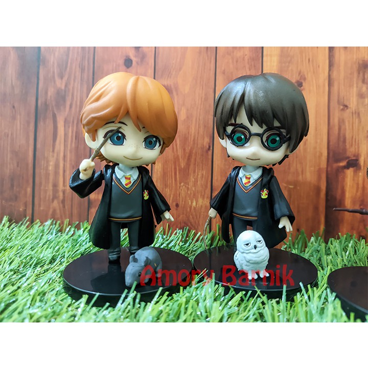 Bộ 3 Mô Hình Nhân Vật Trong Phim Harry Potter Màu Đen