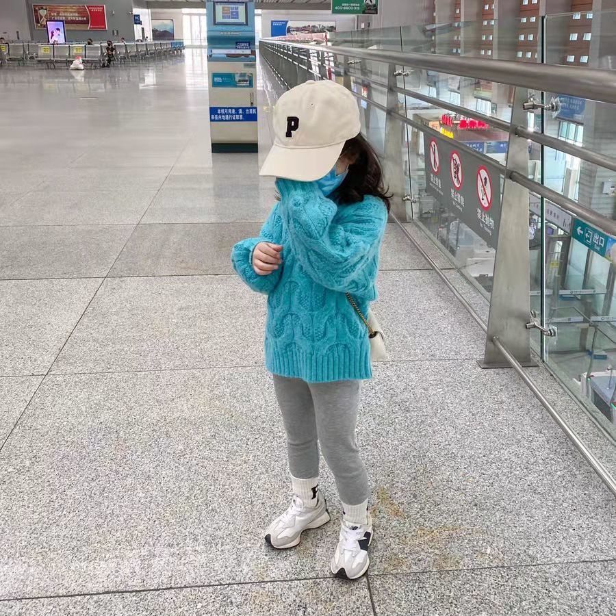 Áo sweater dày cổ tròn thiết kế thời trang phong cách Hàn Quốc dành cho bé gái