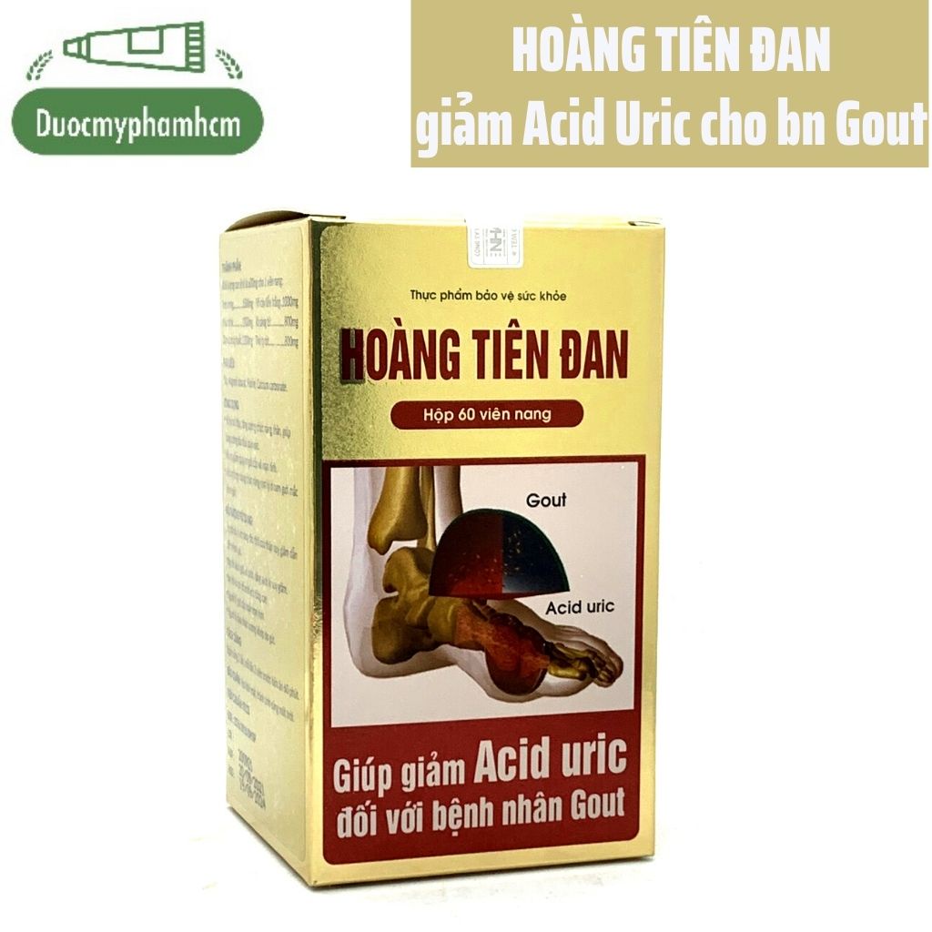 Hoàng Tiên Đan - Giảm triệu chứng bệnh Gút, Giảm Acid Uric, Tăng cường chức năng gan thận Lọ 60 v