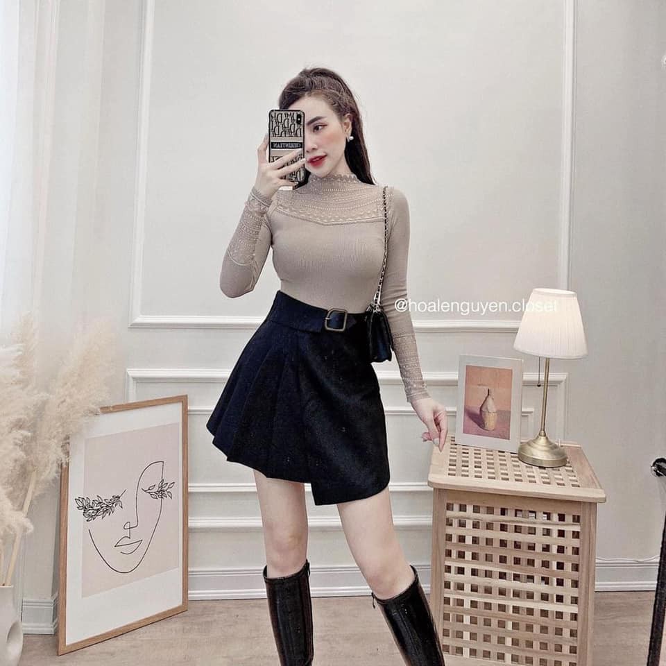 ÁO LEN GIỮ NHIỆT REN CỰC SANG CHẢNH CỰC HOT HÀNG L1 FULL HỘP-giadungsieure