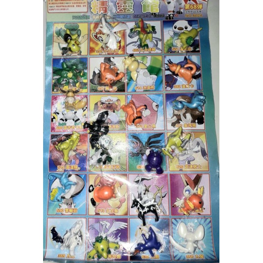 SÉT 24 CÁI MÔ HÌNH POKEMONRL bằng nhựa có kích thước dài 4 đến 6 cm bằng nhựa76