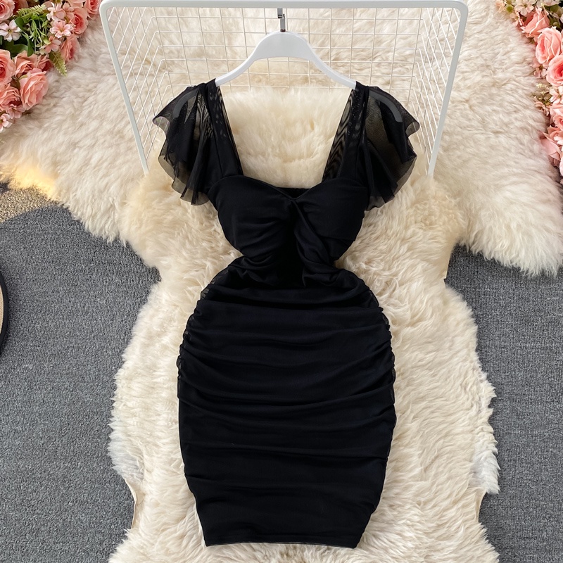 🌸Hàng Order(Sẵn S,M)🌸(Đủ Màu) Váy Đầm Body Cánh Tiên Tiệc Cưới Sang Trọng Nữ Tính🌸Hàng Quảng Châu