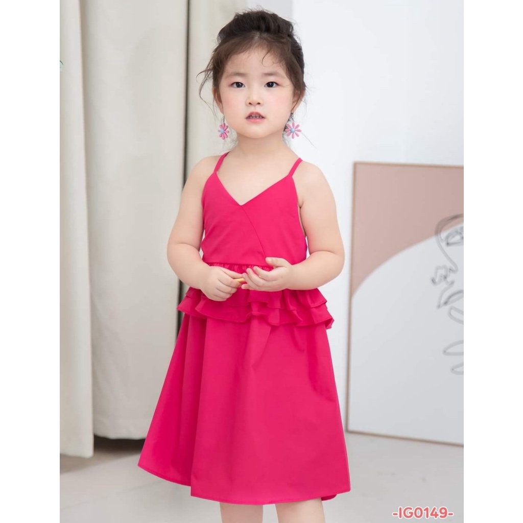 váy cho bé gái, váy 2 dây siêu xinh, phong cách hàn quốc, MAMI KID