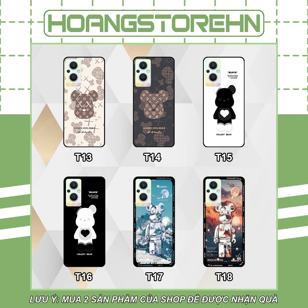 Ốp Oppo Reno 7 4G / Reno 7 5G / Reno 7Z  5G in hình họa tiết Mountain, Be@rbrick dễ thương (T13 - T18)