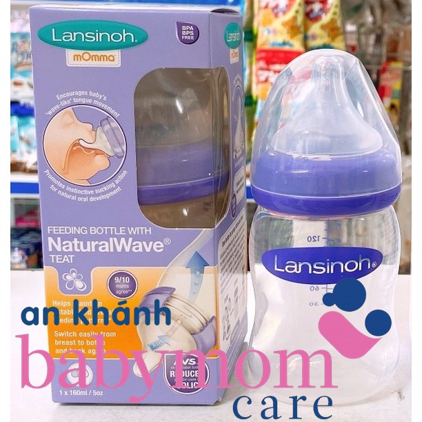 Bình sữa Lansinoh nguyên hộp 160ml 240ml