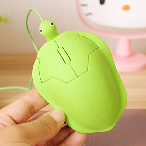 Mới Miễn phí Vận chuyển Nhỏ Con rùa USB Có dây Chuột Phim hoạt hình Anime Dễ thương Tính cách Cặp đôi Cô gái Máy tính Má
