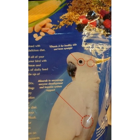 Hạt VETAFARM NUTRI BLEND dành cho vẹt size trung và lớn gói nguyên seal 1,6kg