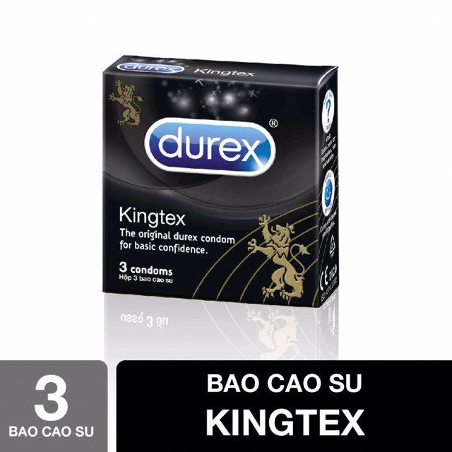 Combo 2 hộp Bao Cao Su Durex Kingtex 3S(3 cái/hộp)